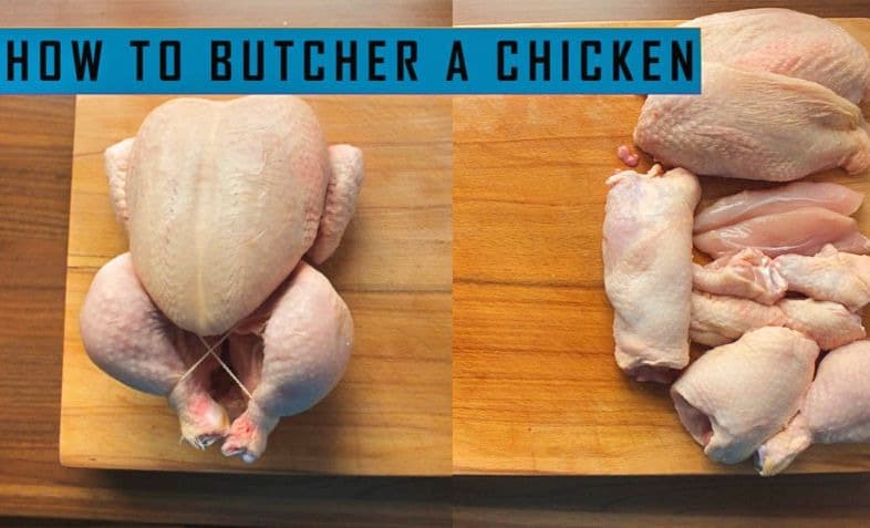 how to cut a whole chicken into pieces